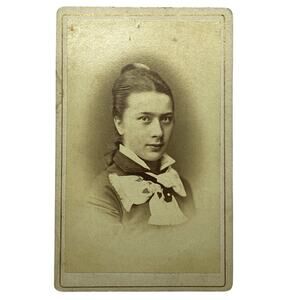 Antique Victorian Era Photograph Women 1873 CDV Photographer M. Selmer Bergen